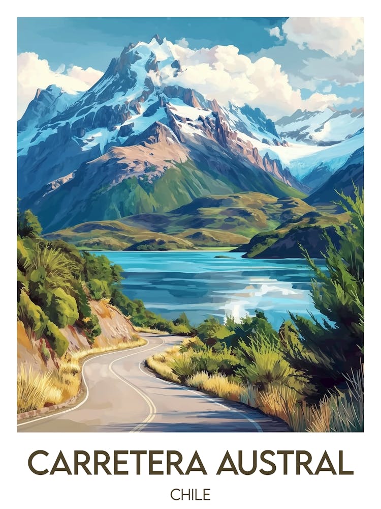 Affiche de voyage Carretera Austral
