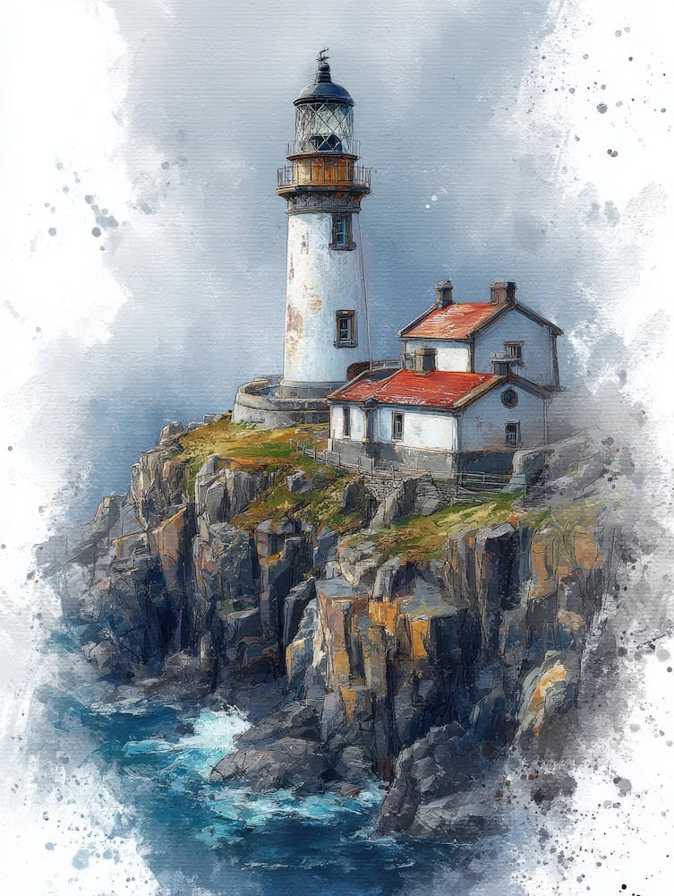 Aihrgdesign Isolated Watercolor Painting Of European Lighthou D0875a58 E064 45d1 9cd3 059ed428eff2 0