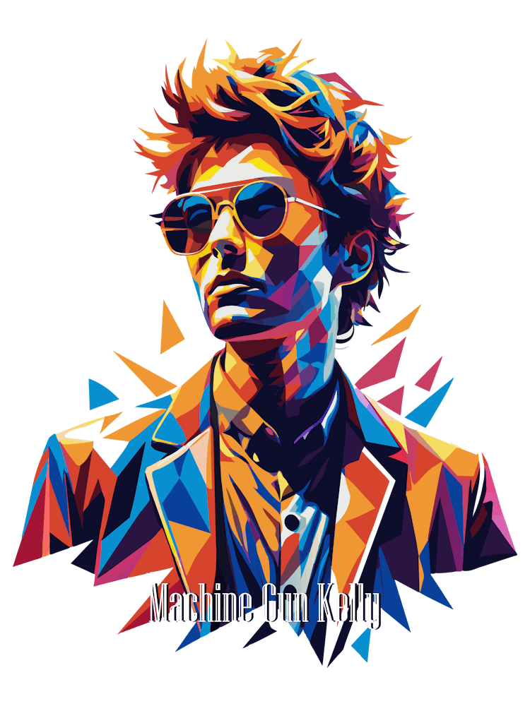 Machine Gun Kelly 01 Portrait Music Icon Style WPAP Pop Art