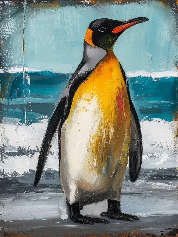 King Penguin Cooper Bay Colour Block Painting 2