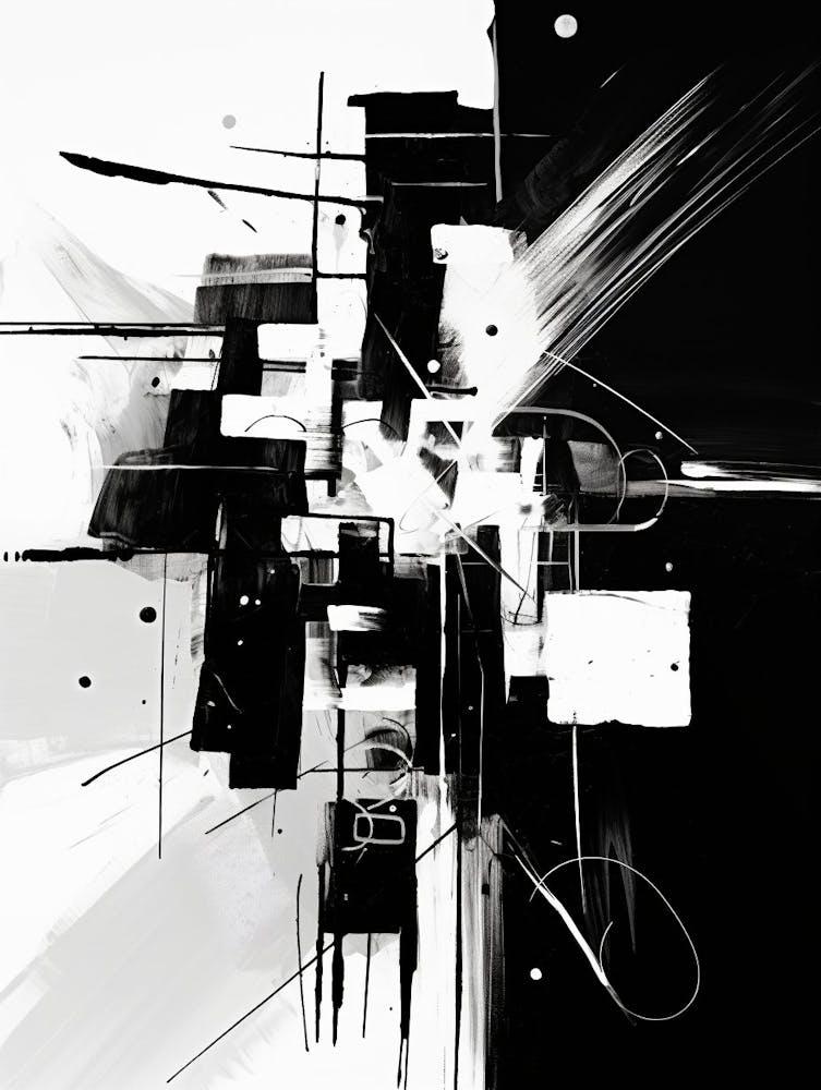 Mystery Abstract Black And White 4