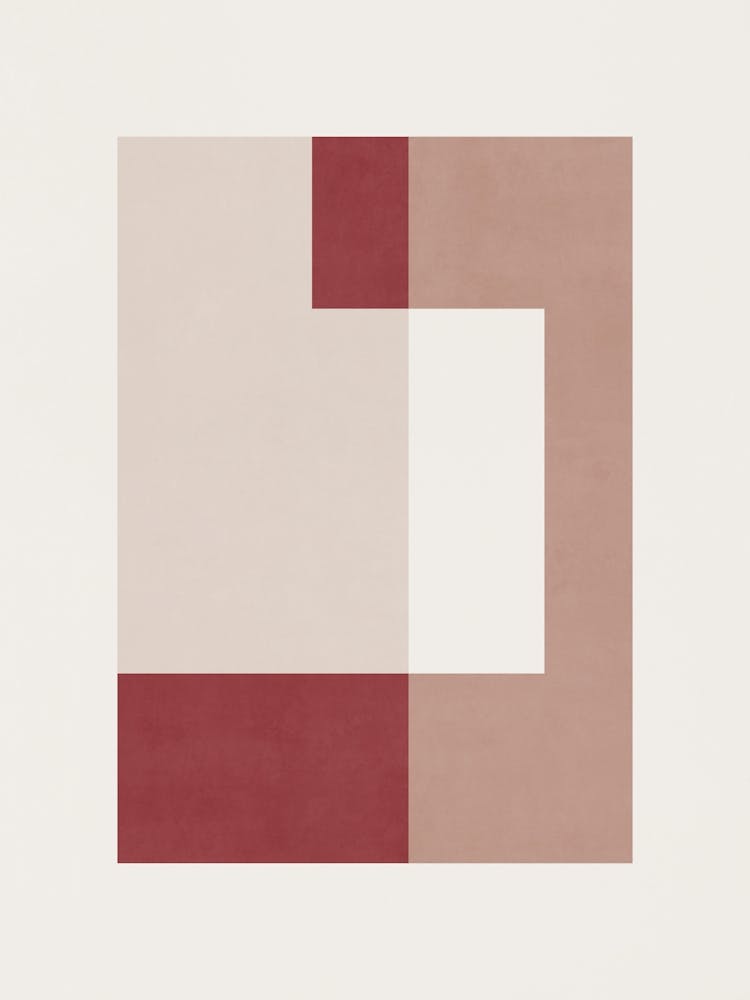 ABSTRACT MINIMALIST GEOMETRY - RED 1