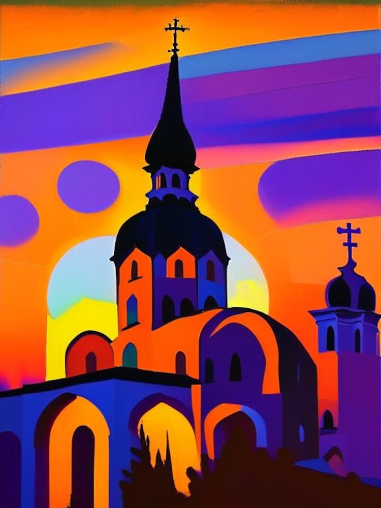 Cathdral Abstract Sunset