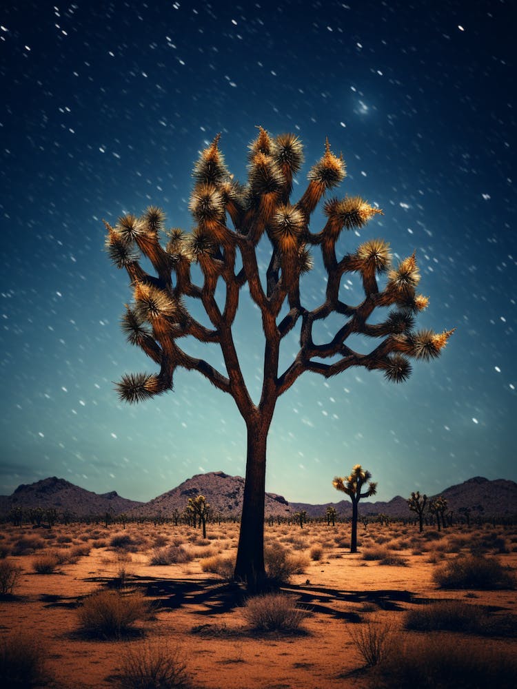  Photograph Of A Joshua Tree With Starry Sky 4