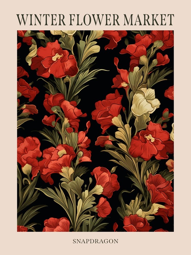 Snapdragon 4 Winter Flower Market Poster