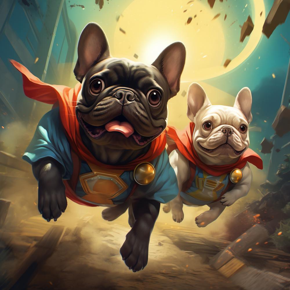 French Bulldogs Superheroes