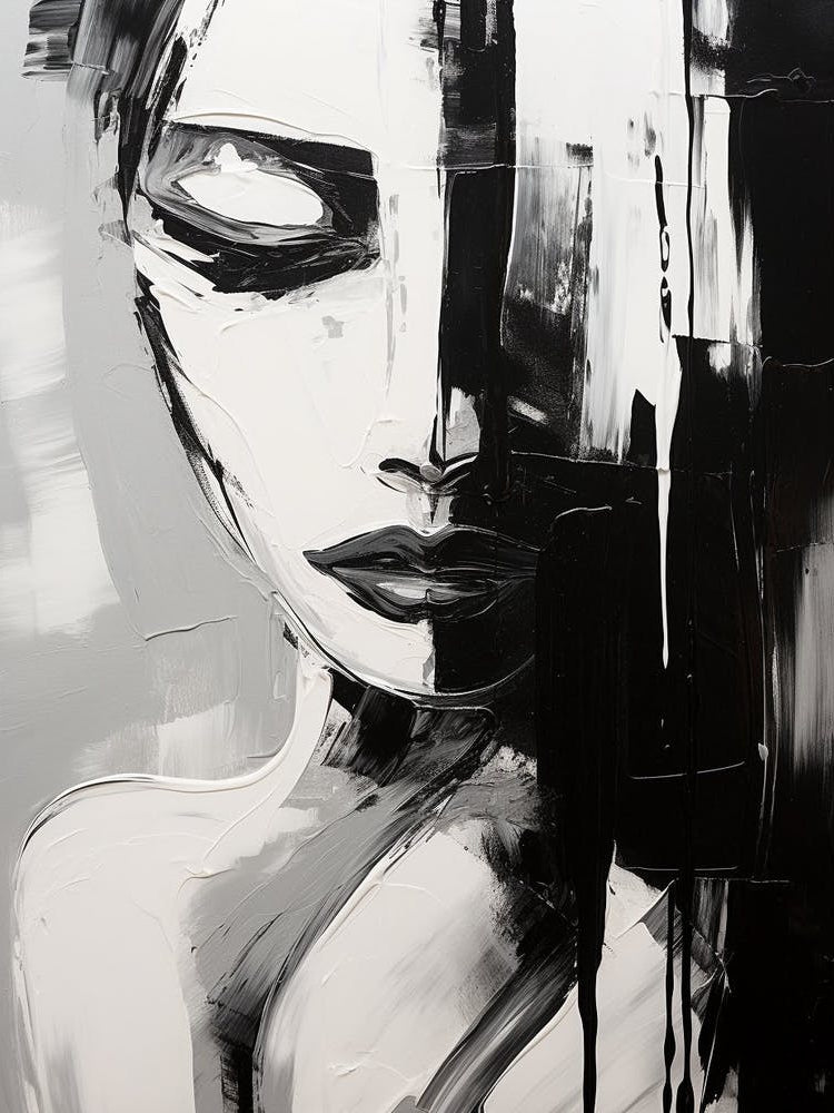 Emotions Abstract Black And White 2