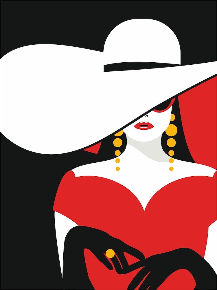 Lady In A Hat Fashion
