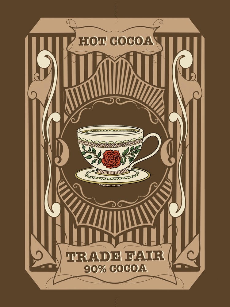 Hot Cocoa Retro Poster