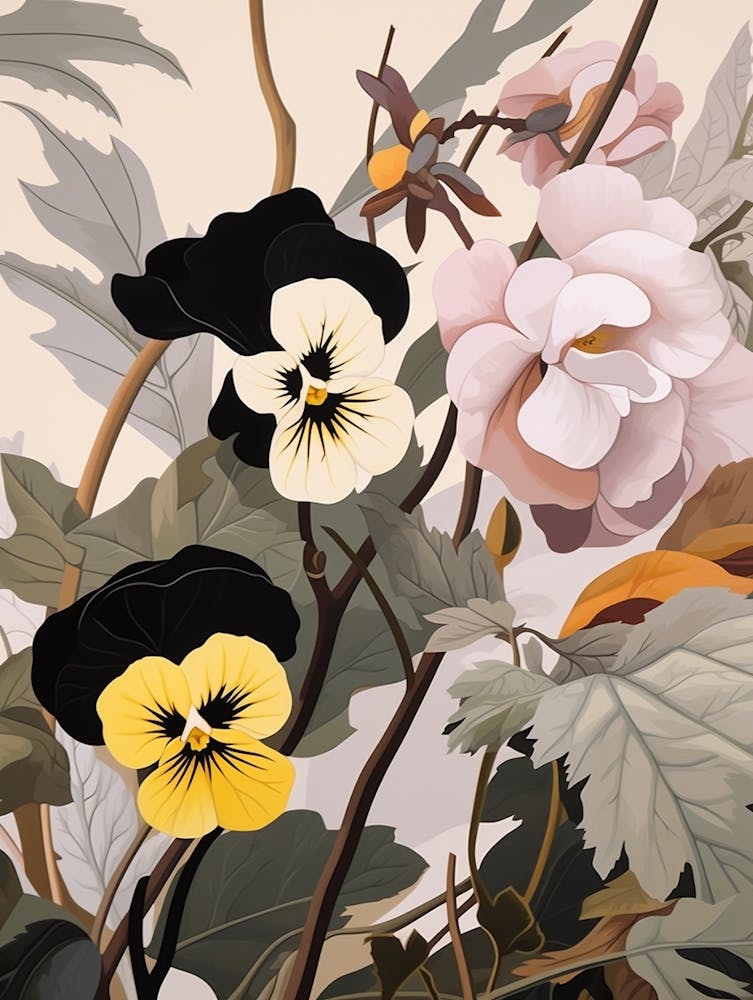 Blumenillustration Wildes Stiefmütterchen 3