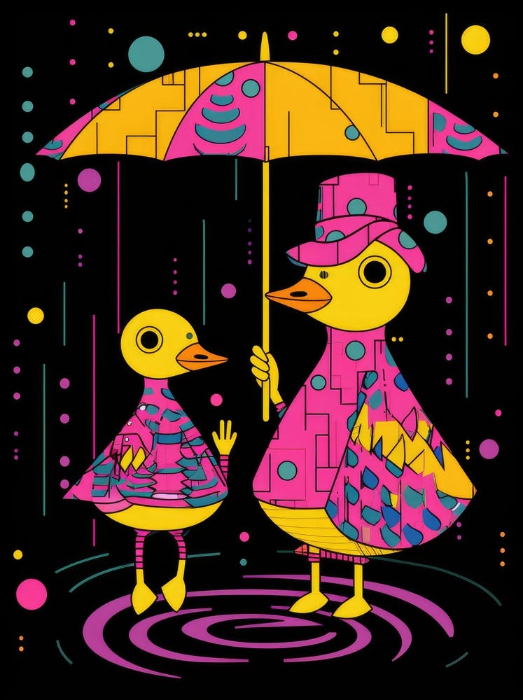 Ducks In The Rain 1