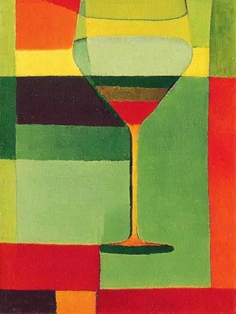 Picpoul Paul Klee Inspired Abstract Cocktail Poster