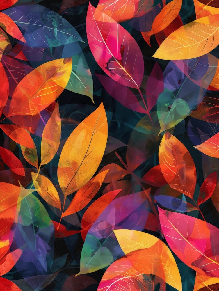 Autumn Leaves Seamless Pattern 7