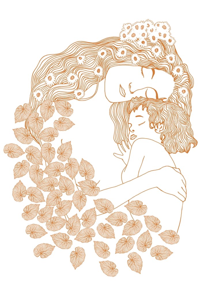 Mother And Child (Klimt remake)
