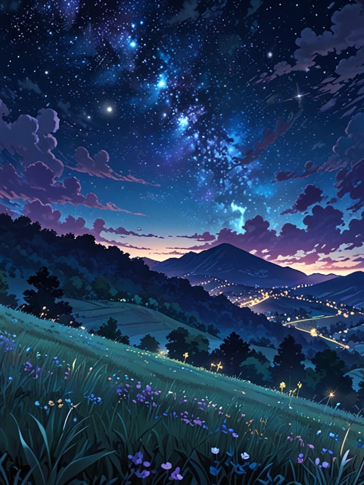 Night Sky Anime aesthetic 7