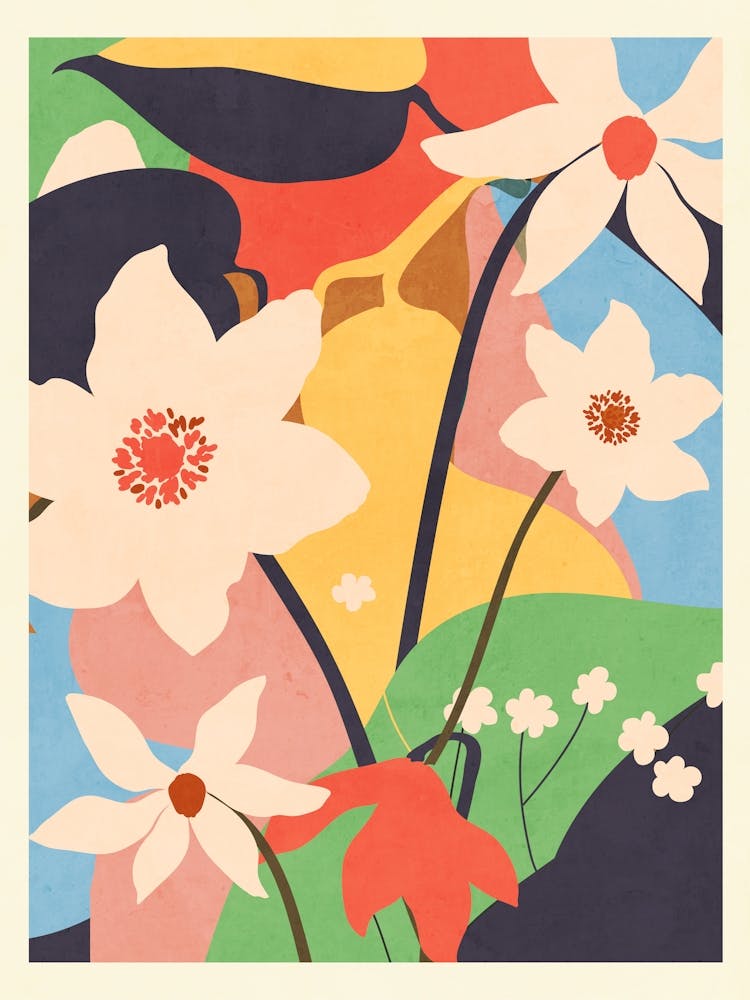 Abstract Art Landscape Flowers 2