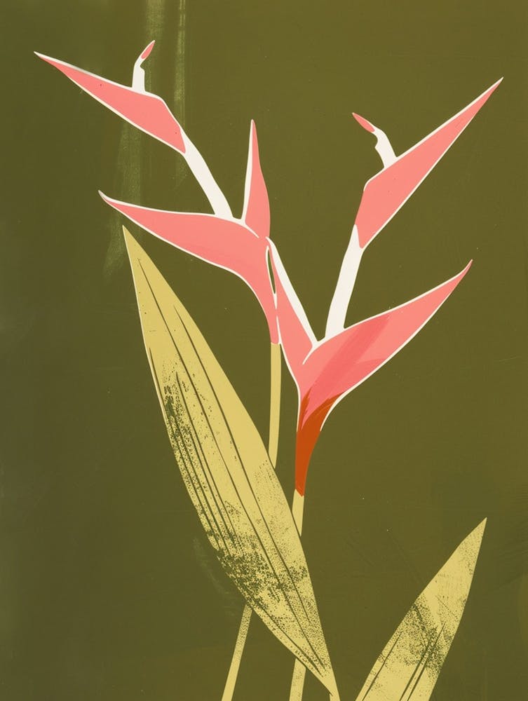 Pink & Green Heliconia 3