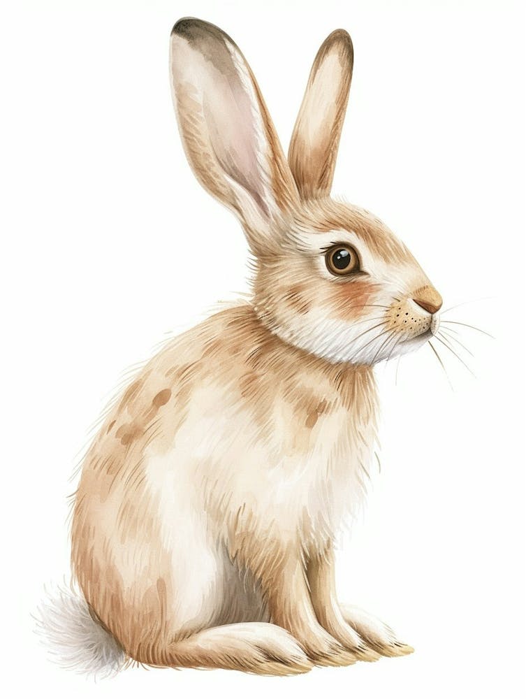 Netherland Dwarf Rabbit Kids Illustration 1