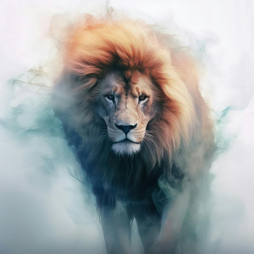Löwen-Aquarell