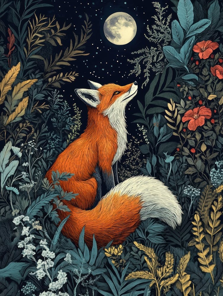 A fox in the moonlight 4