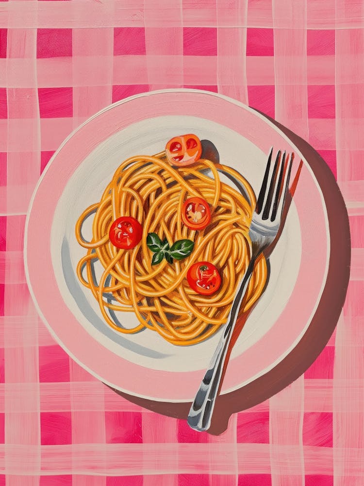 Pink Kitchen Pasta Italian Spaghetti