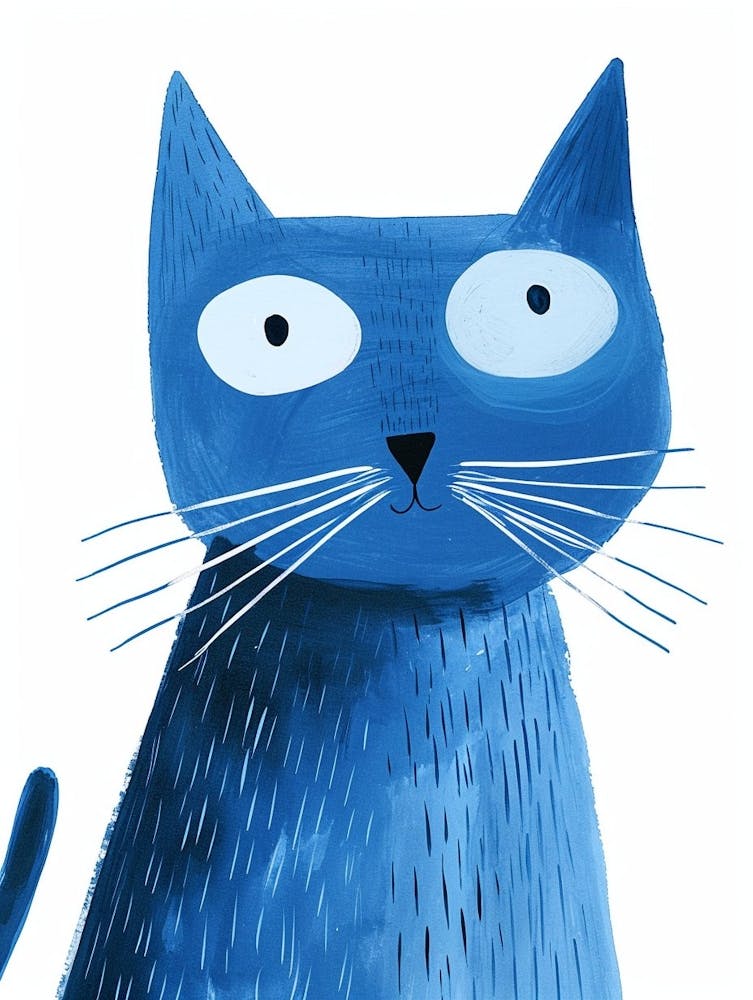 Ojos Azules Cat Clipart Illustration 7