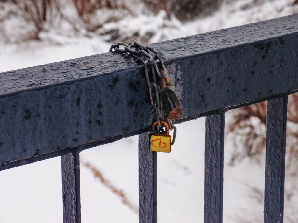 Lock On A Railing