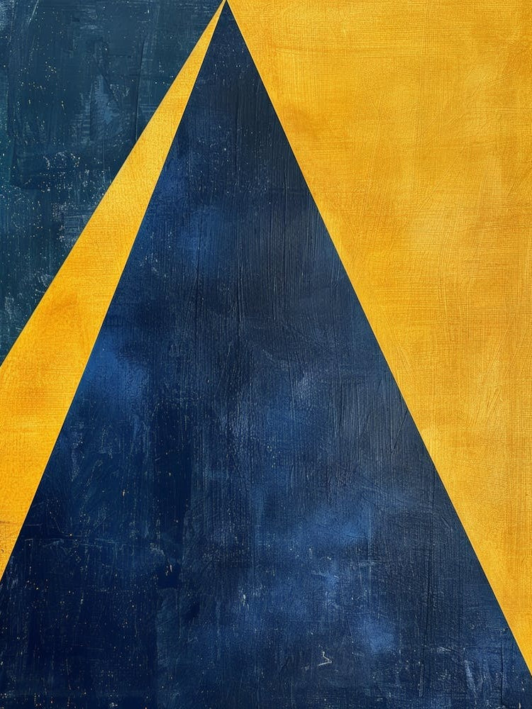 Blue And Yellow Triangle 2