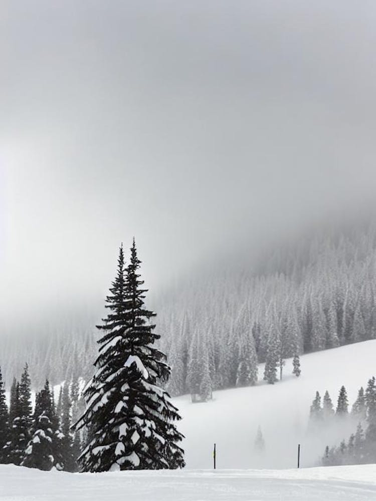 Appi Kogen, Japan Black And White Skiing Poster