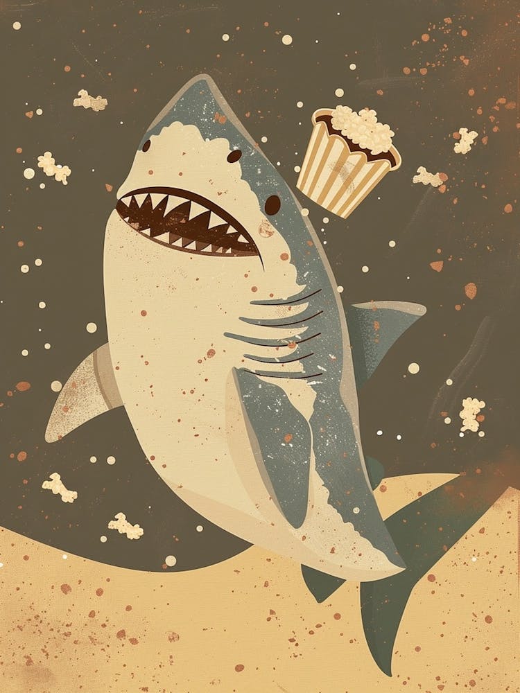 A Shark & Popcorn Muted Pastels 1