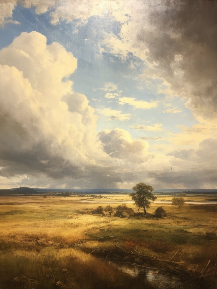 'Clouds Over A Field'