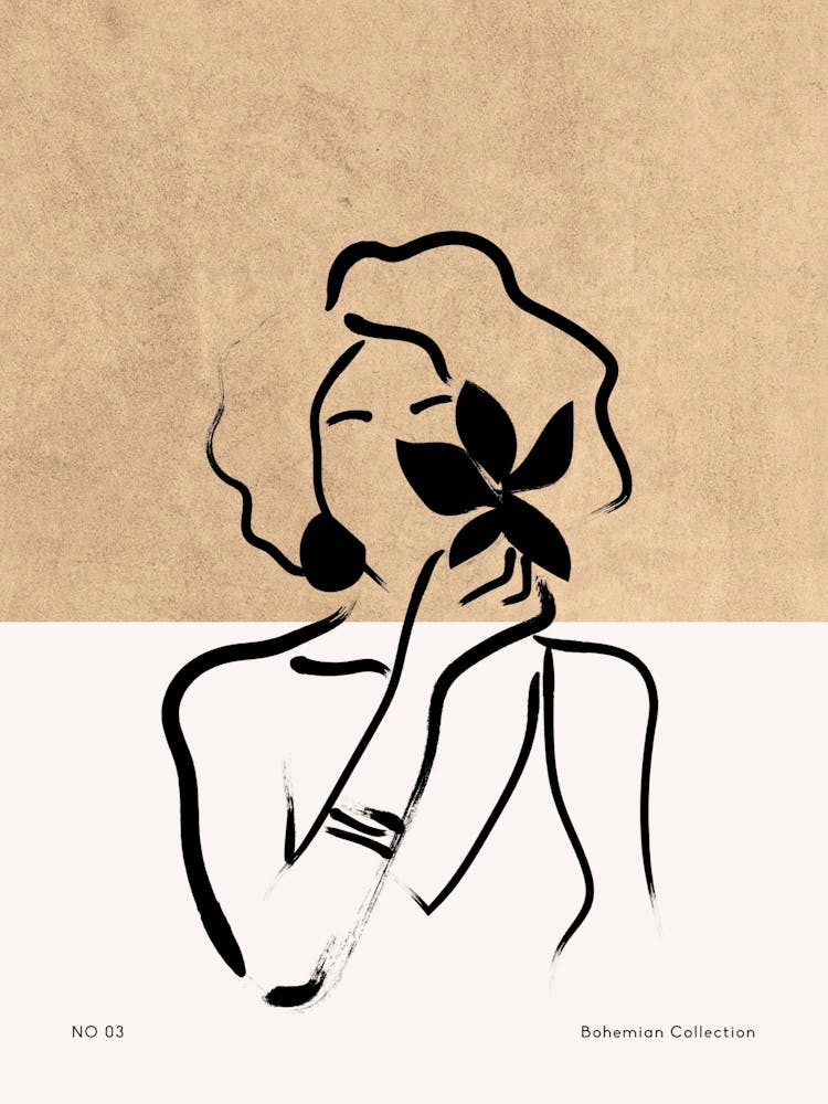 Woman Holding A Flower