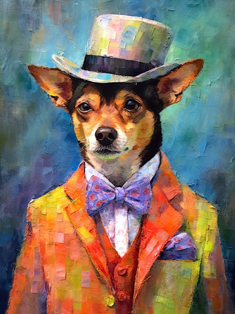 Pawfectly Dapper; A Dog 'S Fashion Tale In Oil