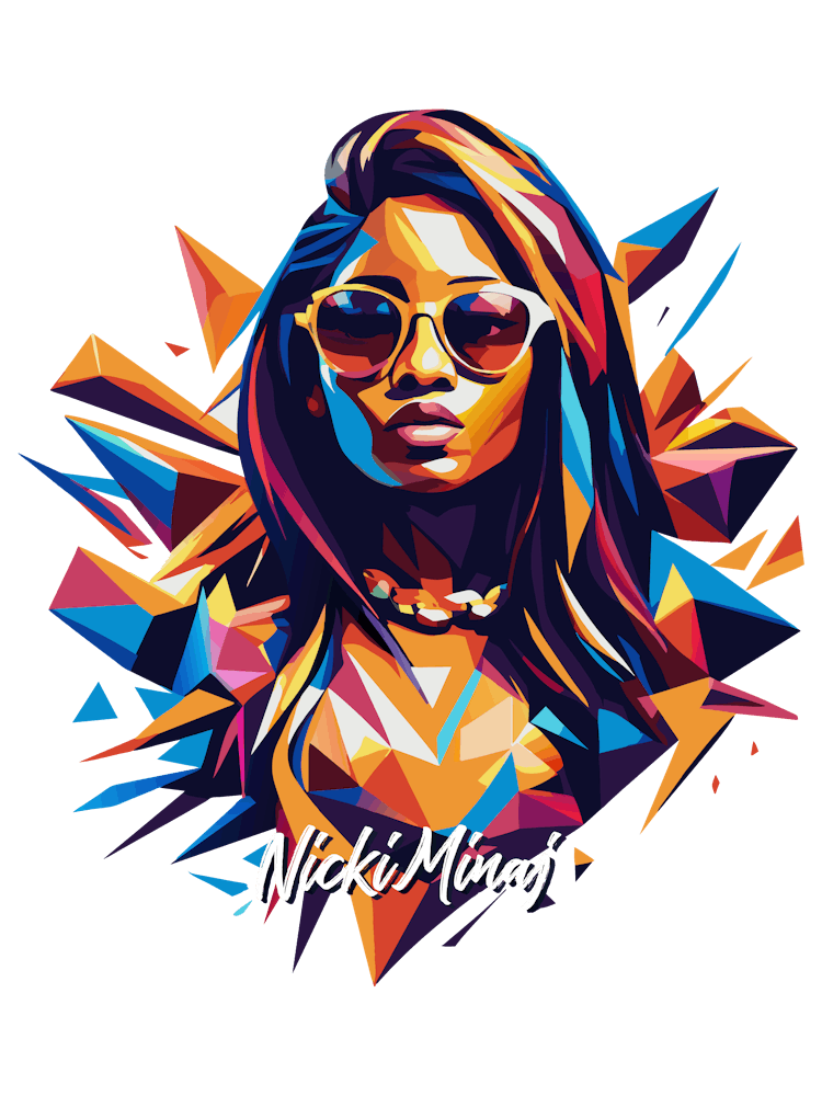 Nicki Minaj 02 Portrait Music Icon Style WPAP Pop Art