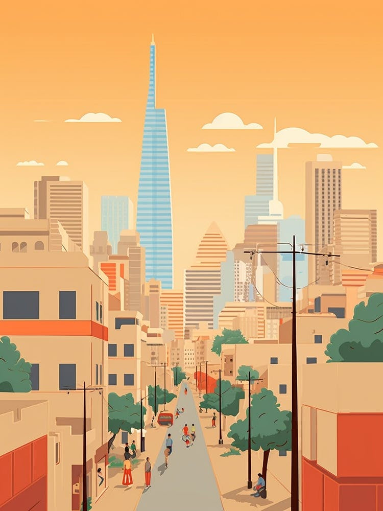 Kuwait Travel Illustration