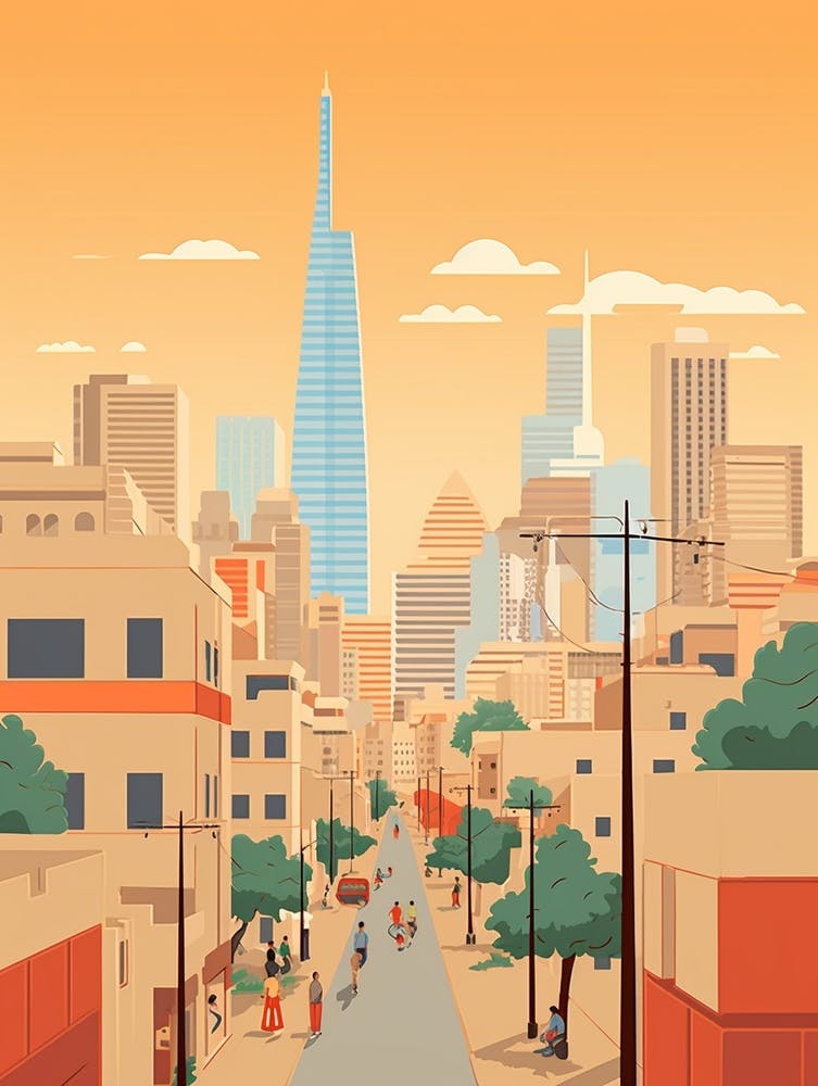 Kuwait Travel Illustration