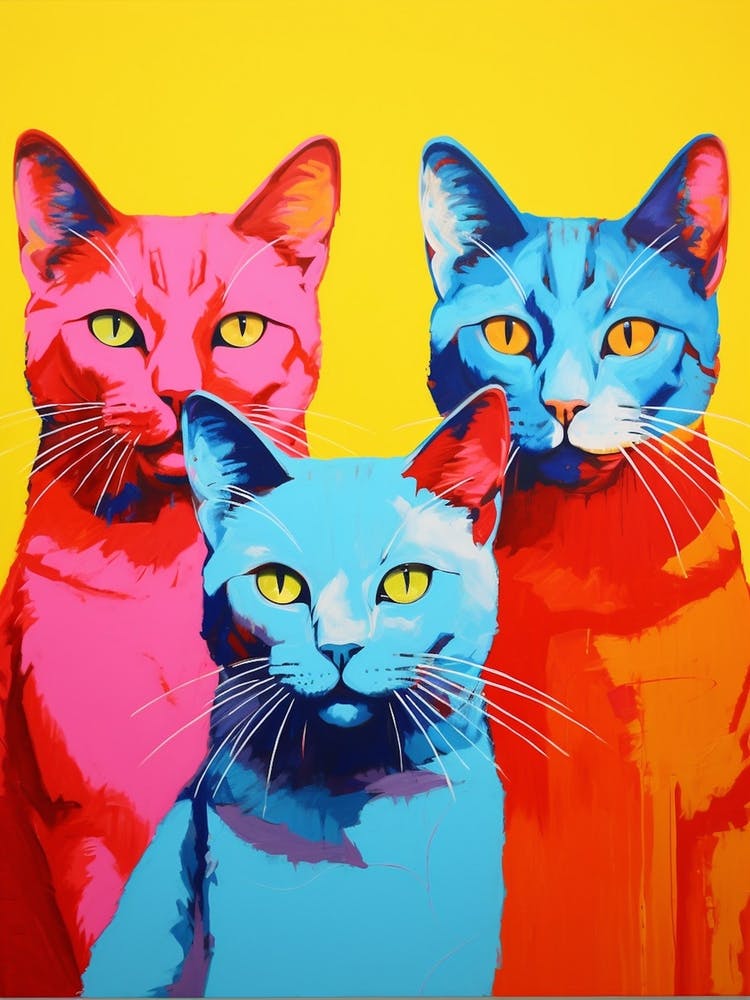Pop Art Cats Vivid 1