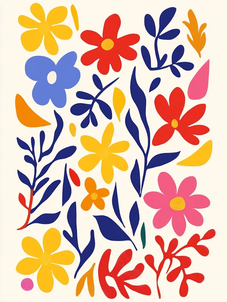 Flowers On A White Background 4