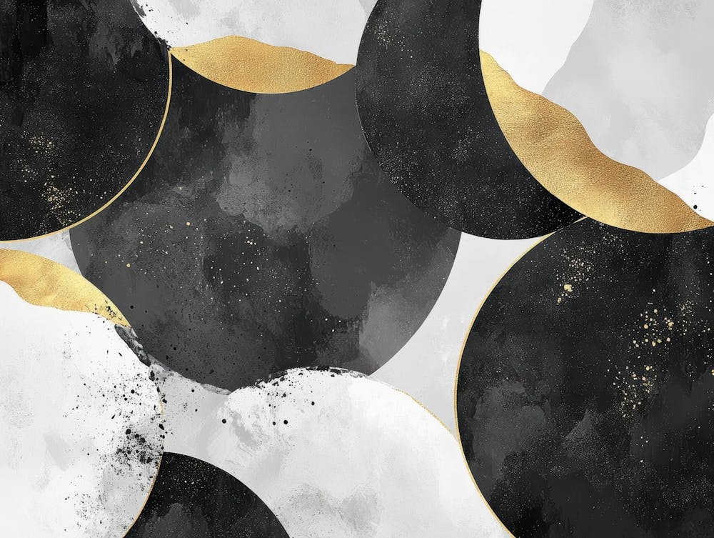 Black And Gold Abstract Painting 50