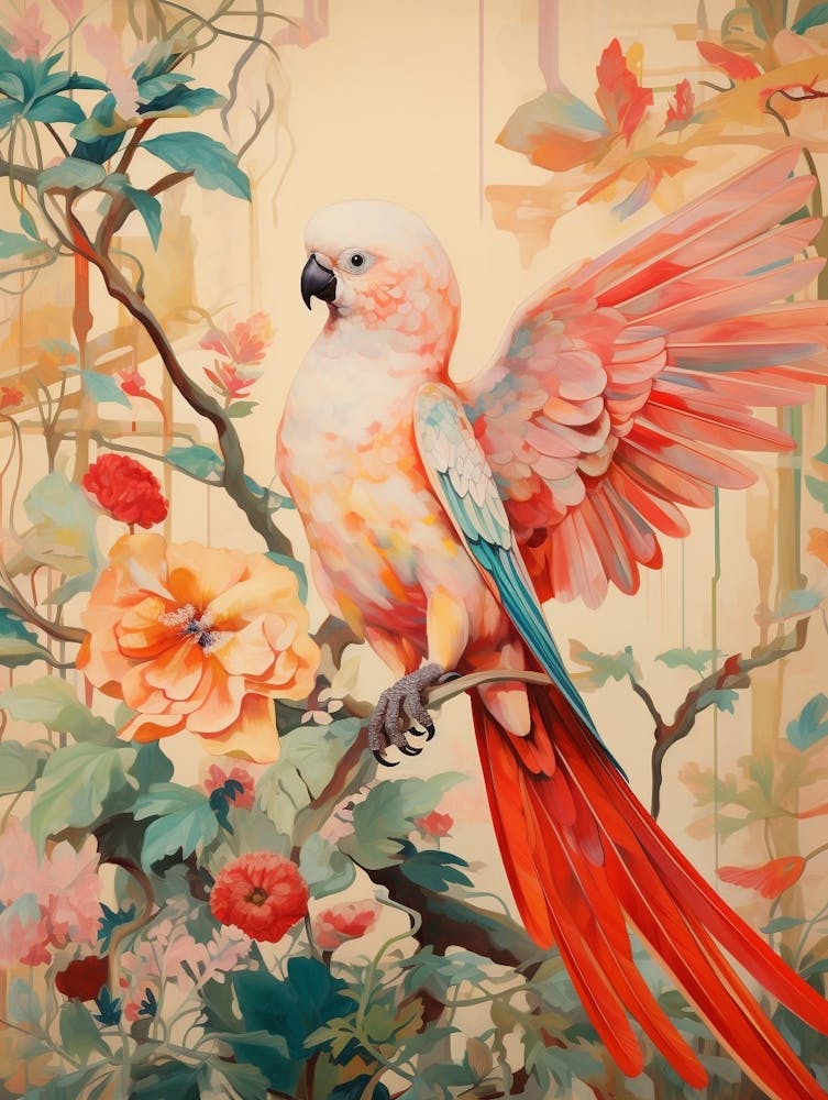 Parrot 4 Detailed Bird Painting