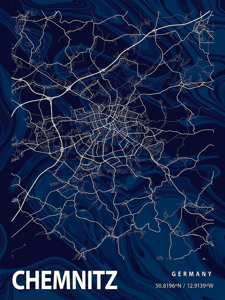 Chemnitz Crocus Marble Map