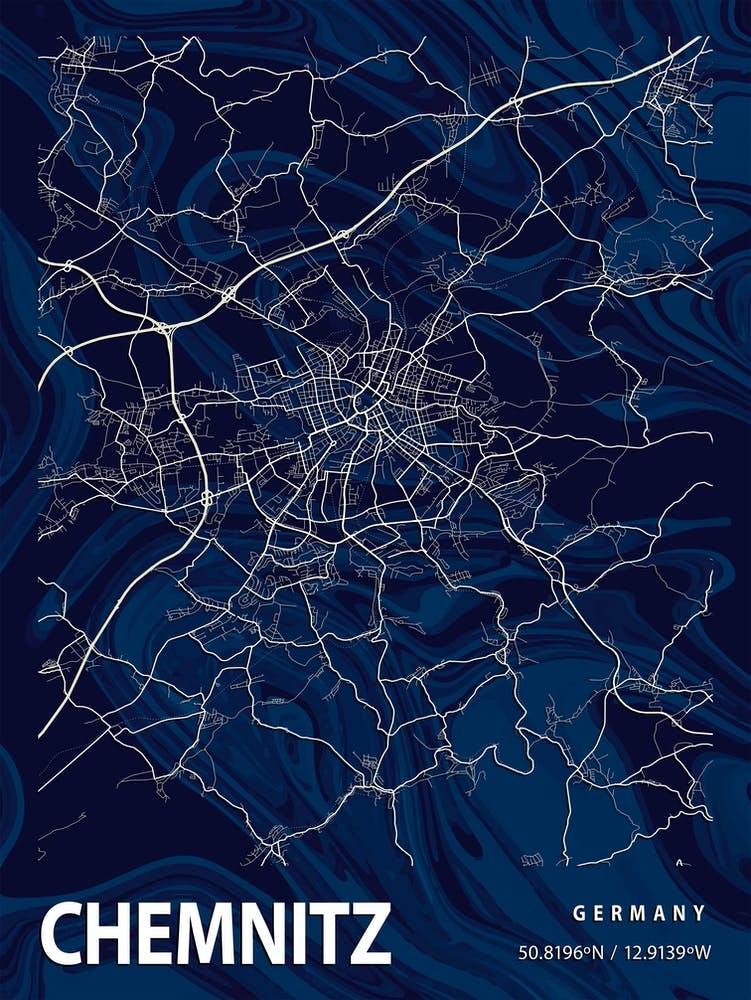 Chemnitz Crocus Marble Map