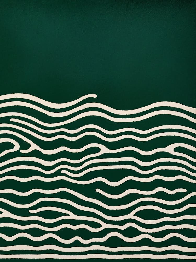 Teal & White Pattern no1