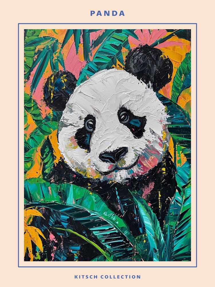 Panda Brushstrokes Poster 1