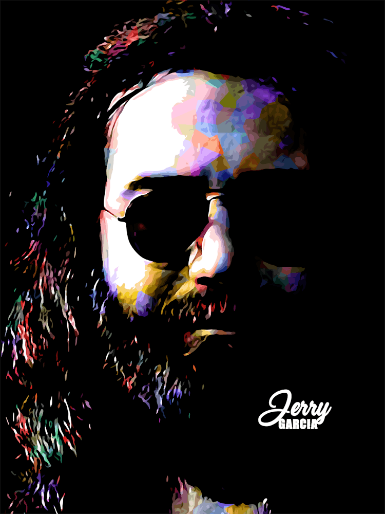 Jerry Garcia Portrait Colorful