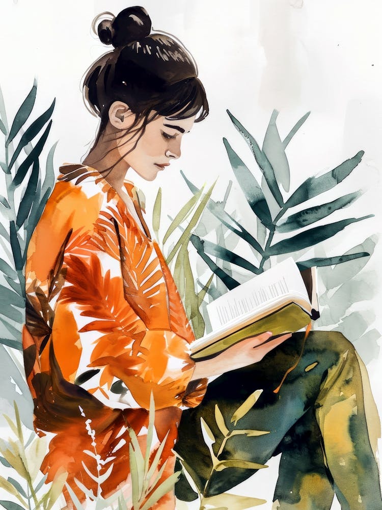 Girl Reading A Book