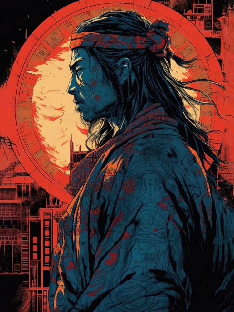 Samurai Warrior Portrait