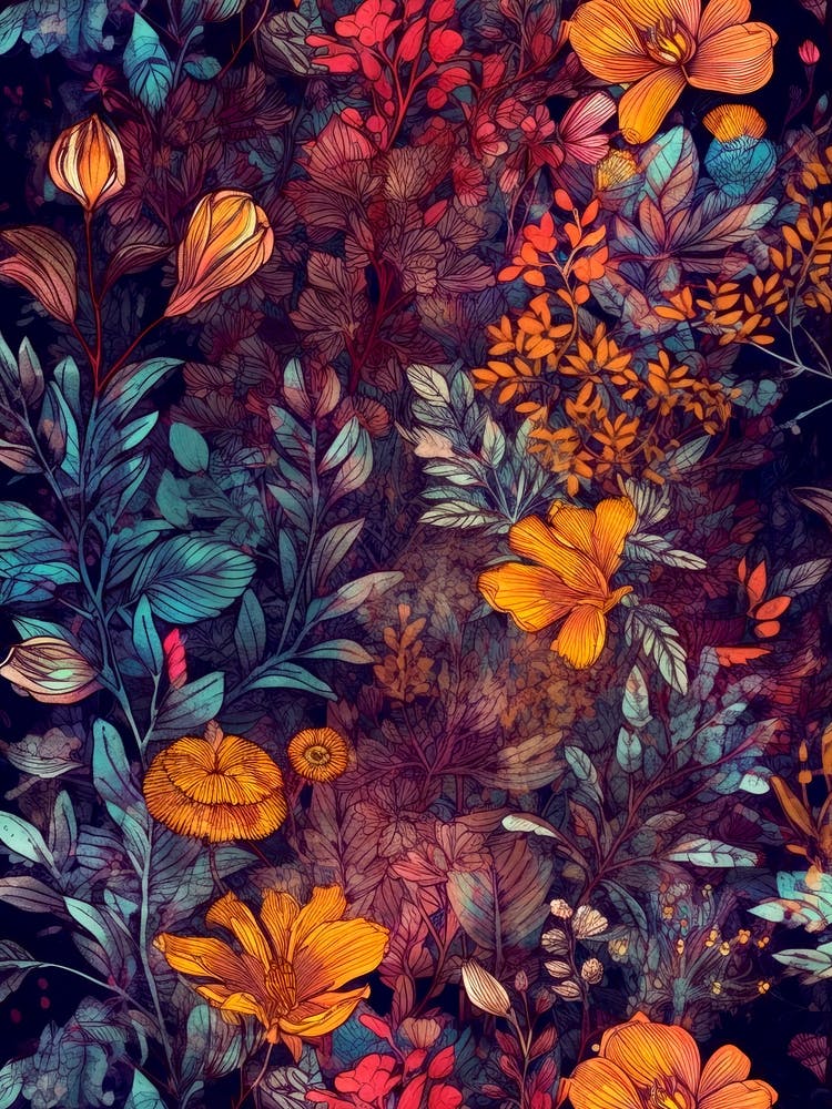 Floral Wallpaper flowers nature meadow