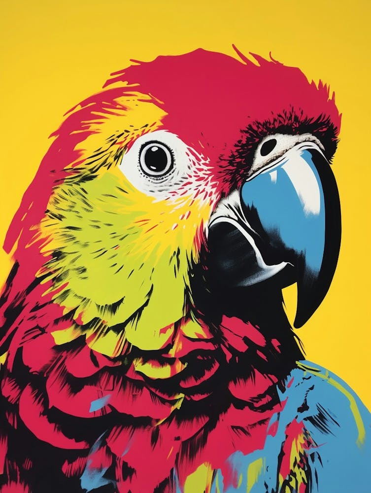 Andy Warhol Style Bird Parrot 3