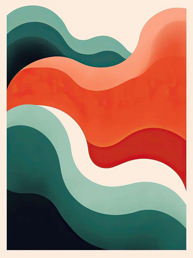 Vintage Veil; Abstract Risograph Layers